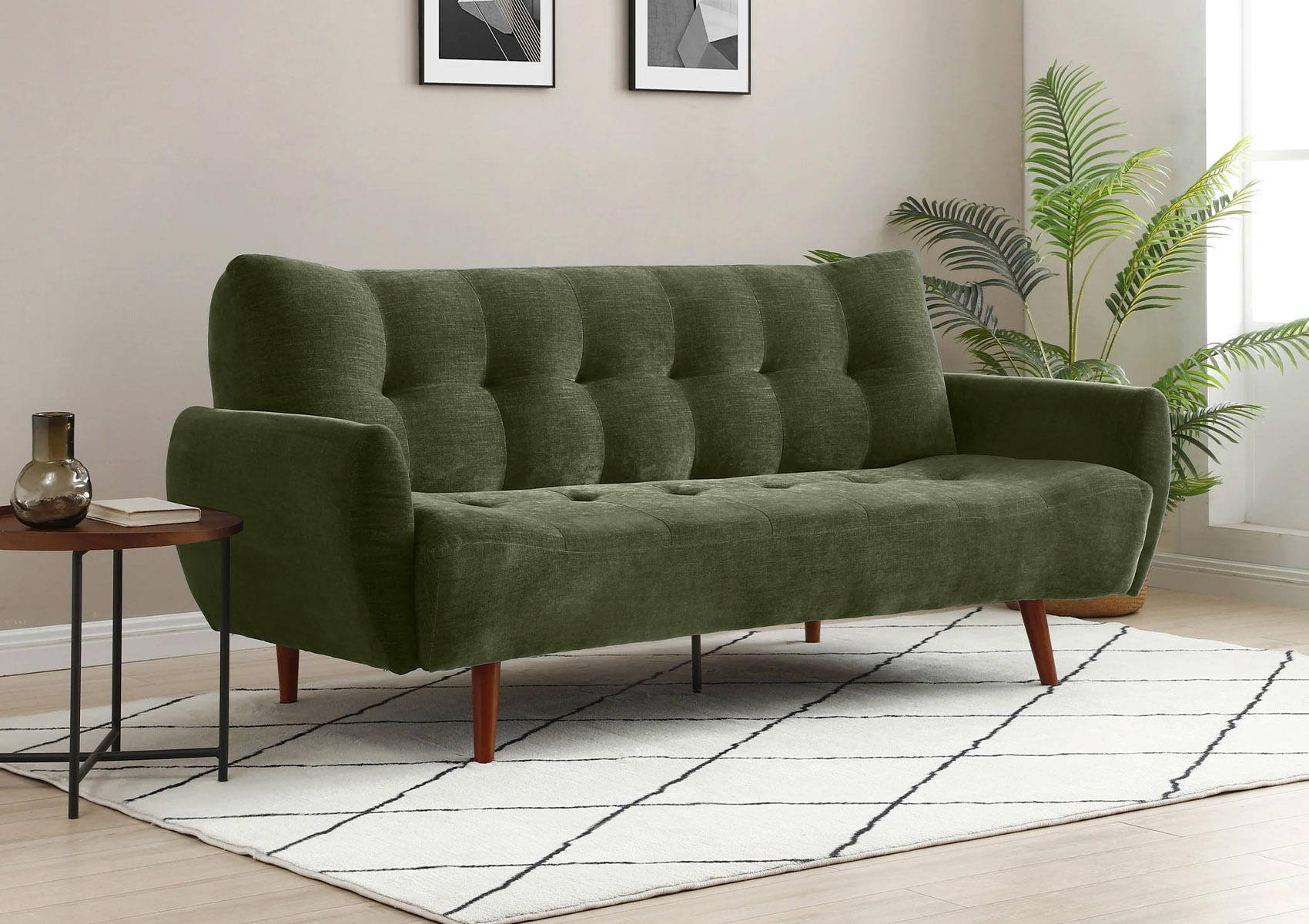 View Oasis Olive Green Sofa Bed Time4Sleep information