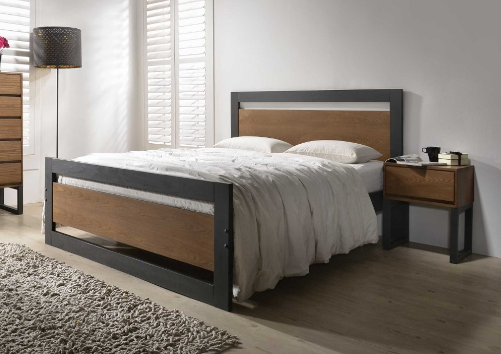 View Harmony Olivia Charcoal Wooden Bed Frame Only Time4Sleep information
