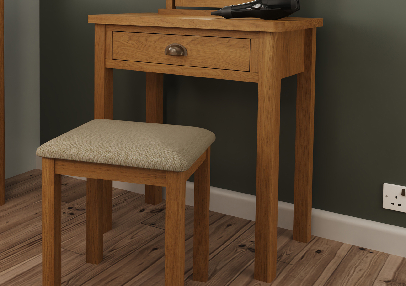 View Radford Light Oak Dressing Table Time4Sleep information