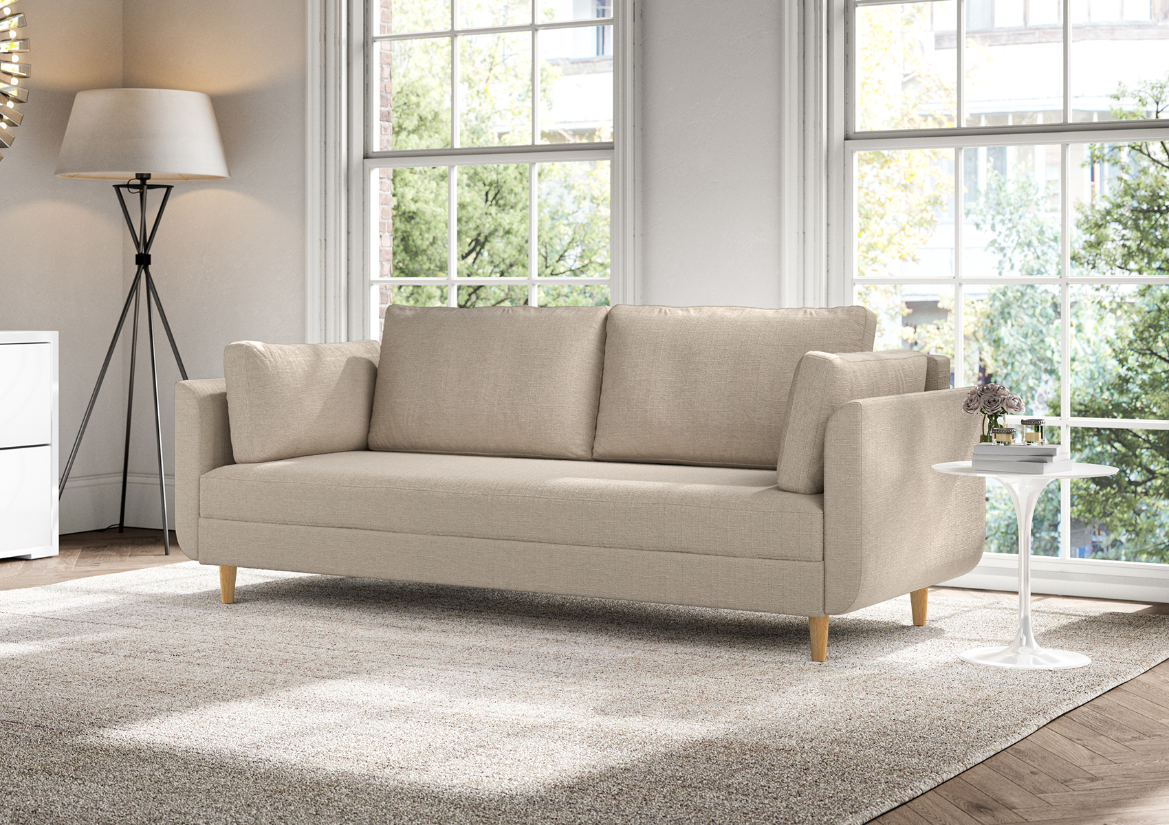 View Sorrento Pocket Rest Natural Weave Sofa Bed Time4Sleep information